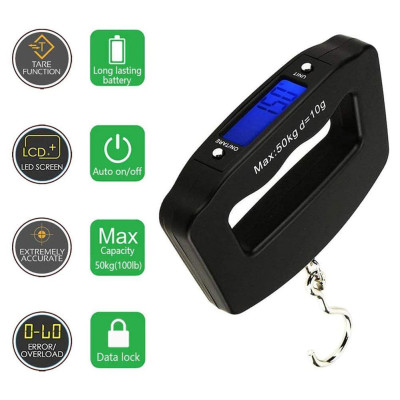 50kg*10g Electronic Portable Digital Display Travel Luggage Scale