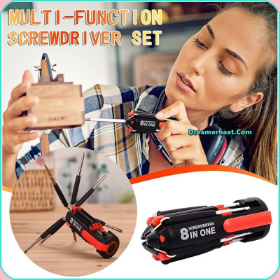 8 In One Multi Screwdriver With Powerful Torch.