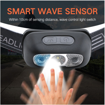 LED Sensor Headlight, For Fishing, Night Running