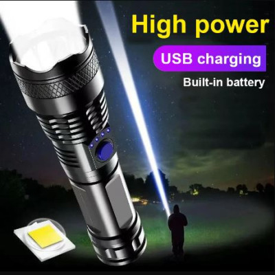 Powerful LED Flashlights High Brightness Camping Lantern Strong Lights Outdoor Torch USB Rechargeable Emergency LED Lamp