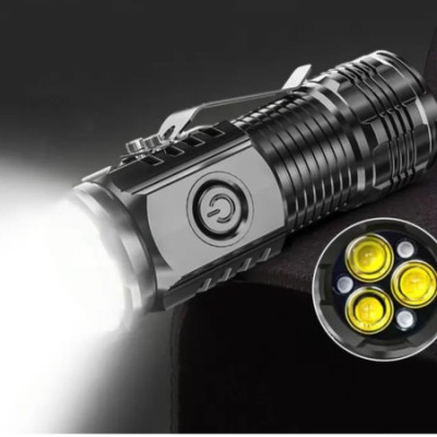 Stainless Steel Mini ultra strong LED flashlight