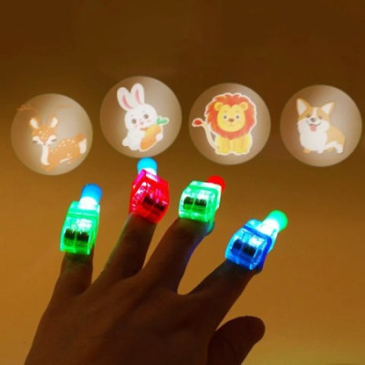 10 PCS LED Light & Lighting Cartoon Finger Projection Lamp Finger Lighst