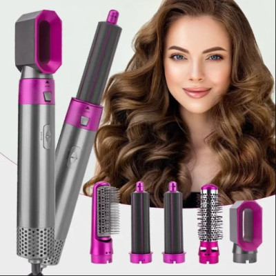 5 in 1 Hair Dryer Hot Comb Set Wet & Dry Professional Curling Iron Hair Straightener Styling Tool Hair Dryer Household