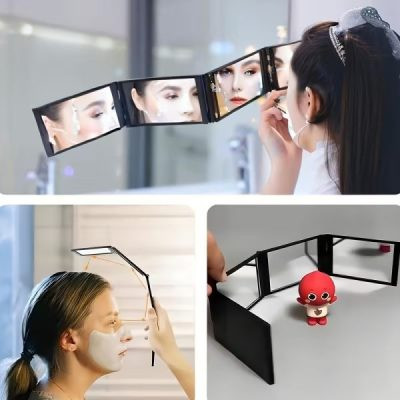 Portable 4-Way 360 Degree Folding Mirror
