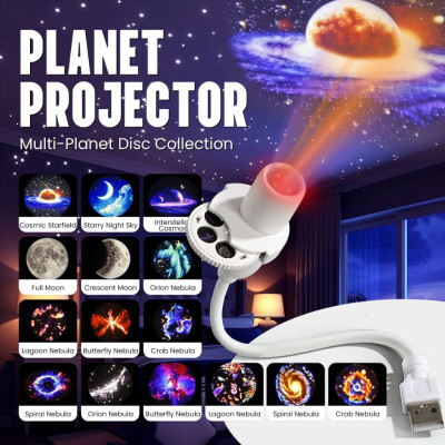 Usb 2-in-1 Galaxy Projector Night Light