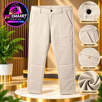 Premium Chinese Formal Pant Cream- 202