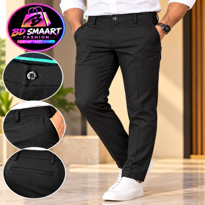 Premium Chinese Formal Pant Black- 201